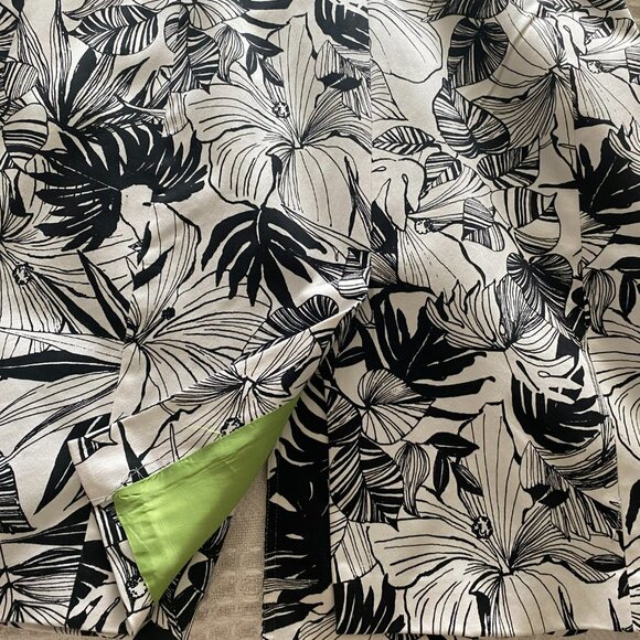 AMANDA SMITH Light Coat Tailored Black/White Pattern Buttons Cotton Blend Sz 14 - Picture 7 of 7